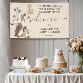 Lona Bienvenidos a Baby Shower de Madre Gosa Rhymes