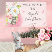 Bienvenidos a Baby Shower de un dulce conejito