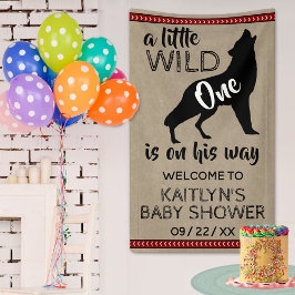 Lona Bienvenidos a Baby Shower de Wild One Boys