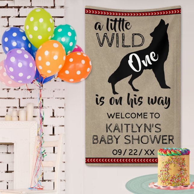 Lona Bienvenidos a Baby Shower de Wild One Boys (Subido por el creador)