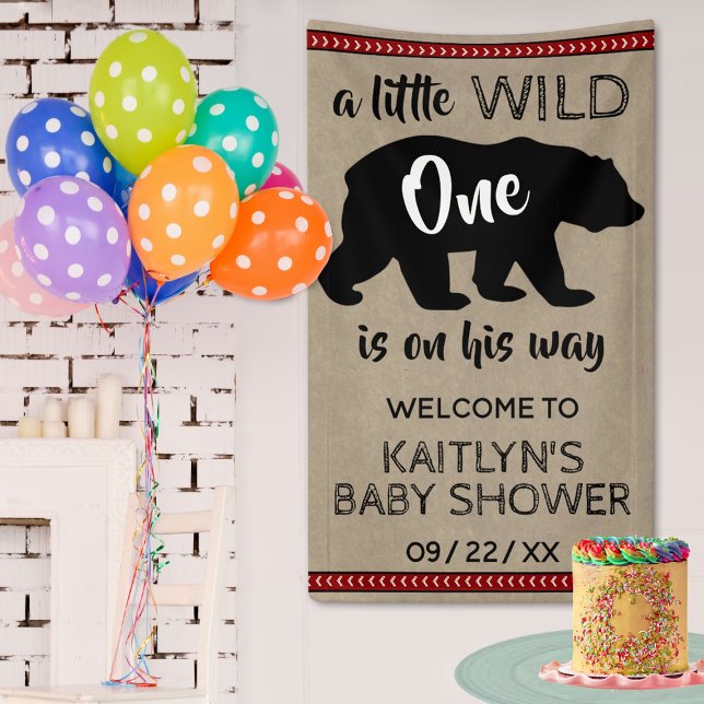 Lona Bienvenidos a Baby Shower de Wild One Boys (Subido por el creador)