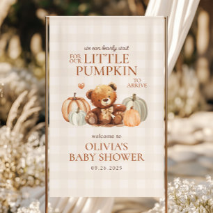Lona Bienvenidos a Baby Shower del Pequeño Bear Bear Fa