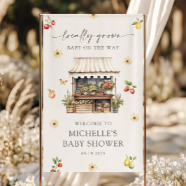 Lona Bienvenidos a Baby Shower, el mercado de agriculto