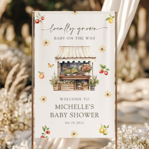 Lona Bienvenidos a Baby Shower, el mercado de agriculto