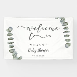 Lona Bienvenidos a Baby Shower Eucalyptus Summer Greene