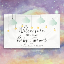 Lona Bienvenidos a Baby Shower Neutral Twinkle Twinkle
