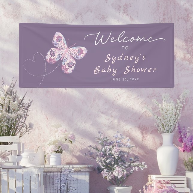 Lona Bienvenidos a Baby Shower personalizados con marip (Shown on a 2.5' x 6' banner)