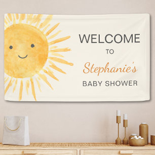 Lona Bienvenidos a Baby Shower sin diferencias de géner