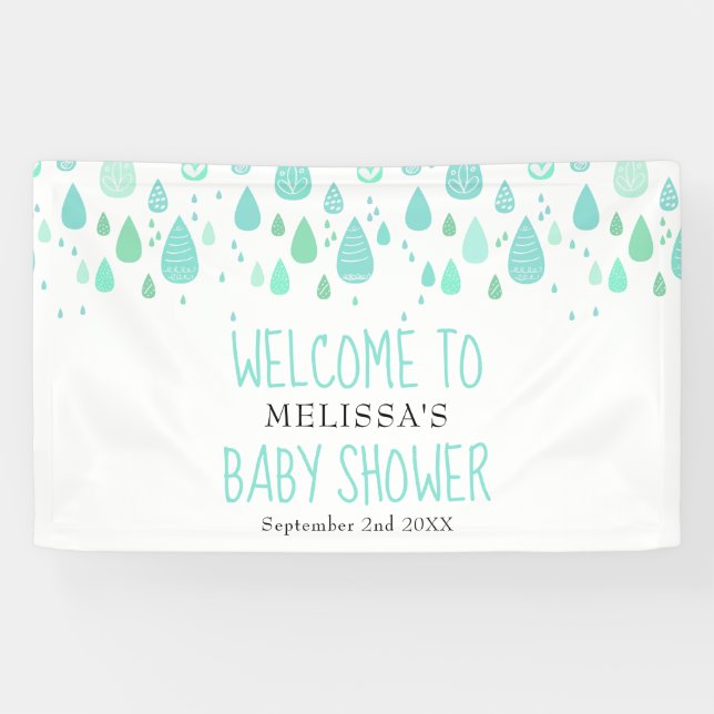 Lona Bienvenidos a Baby Shower/Sprinkle (Horizontal)