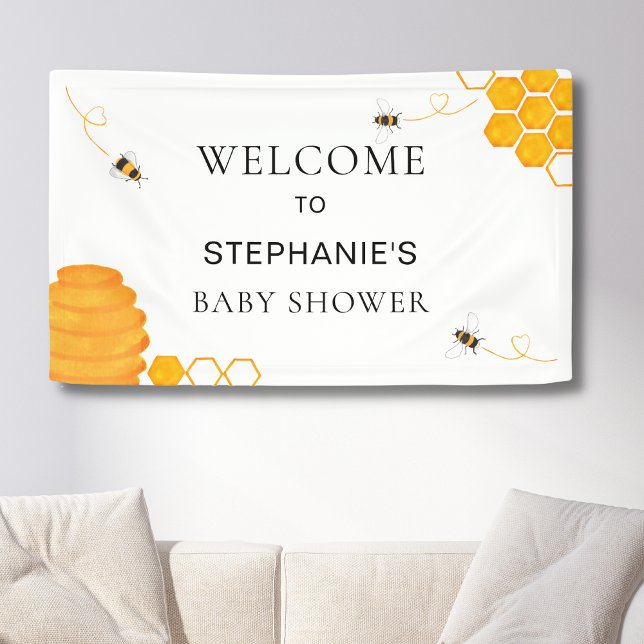 Lona Bienvenidos a Bee Baby Shower (Subido por el creador)