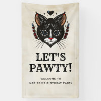 Bienvenidos a cumpleaños rocoso del gato de pawty