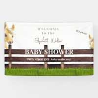 Bienvenidos a Cuse Horse Baby Shower White
