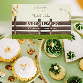 Lona Bienvenidos a la Baby Shower Cute Horse