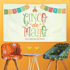 Lona Bienvenidos a la Colorida Fiesta del Cinco de Mayo