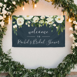 Lona Bienvenidos a la ducha de flores de Alabaster