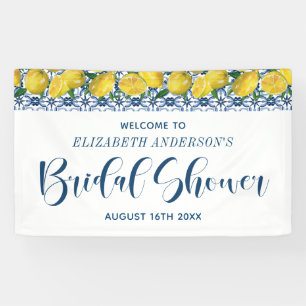 Lona Bienvenidos a la ducha de la novia mediterráneo Bl