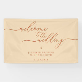 Lona Bienvenidos a la entrada del fiesta de firma boda