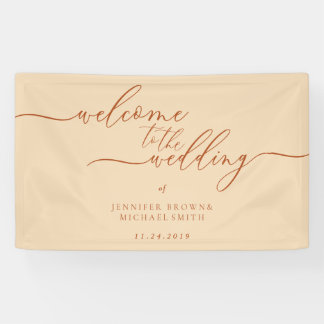 Lona Bienvenidos a la entrada del fiesta de firma boda