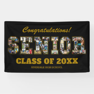 Lona Bienvenidos a la Fiesta de Graduación con Collage