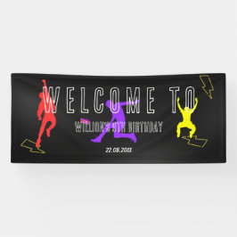 Lona Bienvenidos a la Novena Fiesta de Cumpleaños de Ne