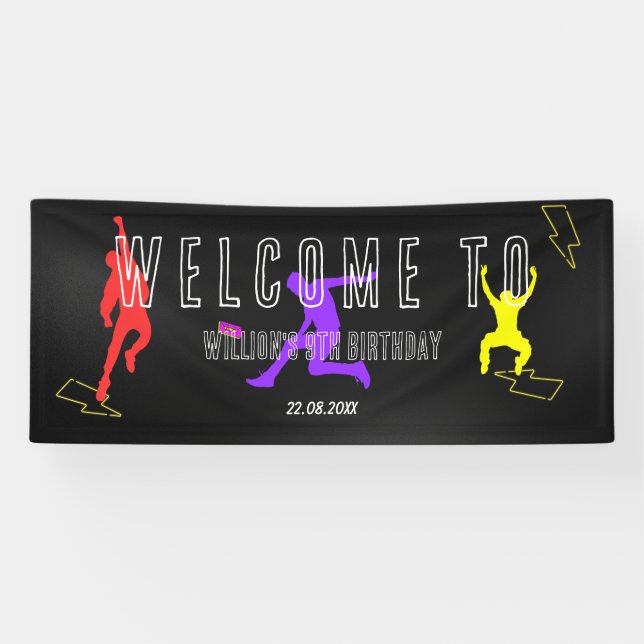 Lona Bienvenidos a la Novena Fiesta de Cumpleaños de Ne (Horizontal)