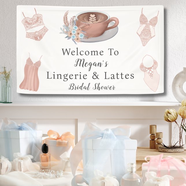Lona Bienvenidos A Lingerie & Lattes Bridal Shower (Subido por el creador)