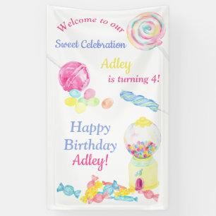 Lona Bienvenidos a nuestra dulce celebración del cumple