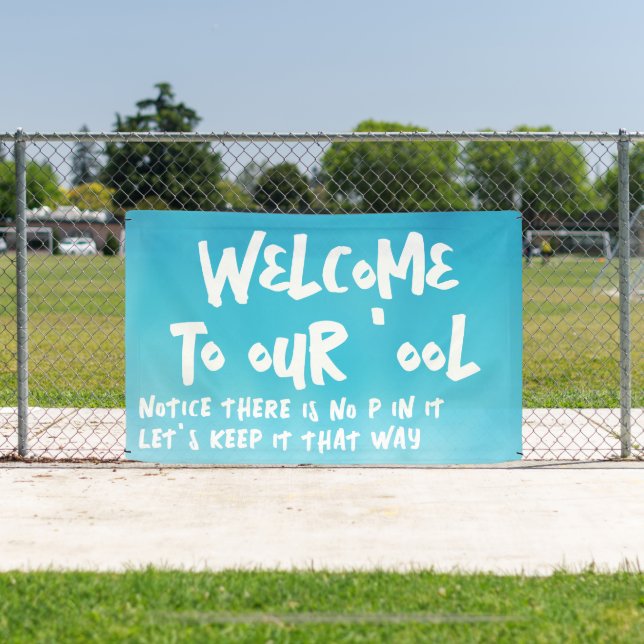 Lona Bienvenidos a nuestra piscina (in situ)