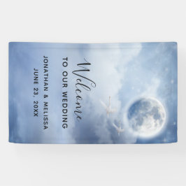 Lona Bienvenidos a nuestros Bodas cisnes mágicos