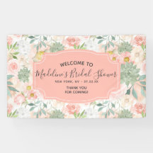 Bienvenidos a Peach Mint Succulum Floral Bridal Sh