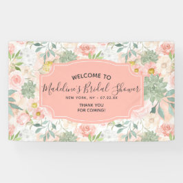 Lona Bienvenidos a Peach Mint Succulum Floral Bridal Sh