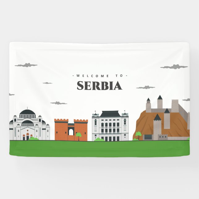 Lona Bienvenidos a Serbia (Horizontal)