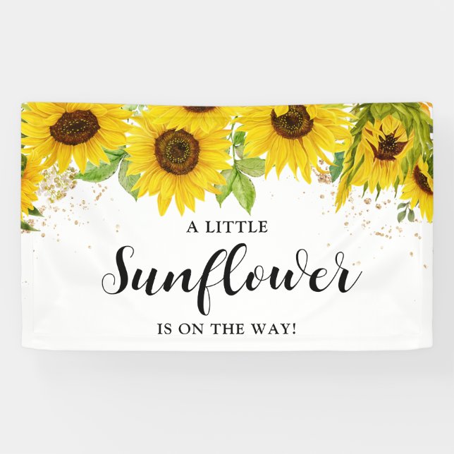 Lona Bienvenidos a Sunflower Baby Shower (Horizontal)