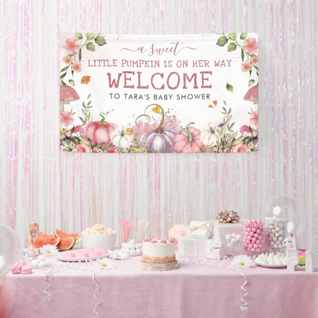 Lona Bienvenidos al Baby Shower de otoño con las calaba (Fiesta)