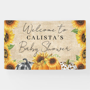 Lona Bienvenidos al Baby Shower del Girasol de la Calab