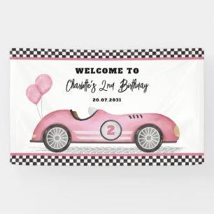 Lona Bienvenidos al cumpleaños de dos Chicas rápidos de