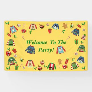 Lona Bienvenidos Al Fiesta Amarillo Feo Sweater