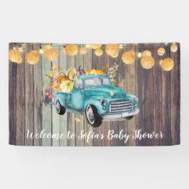 Lona Bienvenidos al otoño del Viejo Camión Rústico Barn