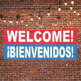 Lona Bienvenidos Banner en español