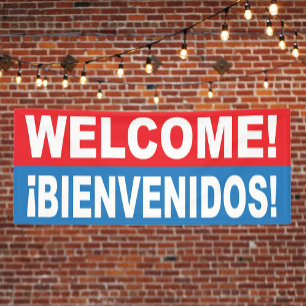Lona Bienvenidos Banner en español