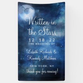 Lona Bienvenidos Bodas de estrellas celestes de luna ll