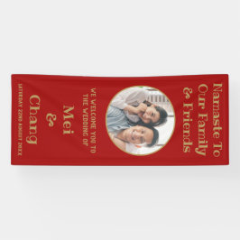 Lona Bienvenidos Bodas De Fotografía De Pareja Roja Y O