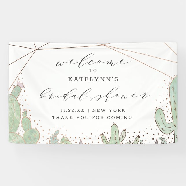 Lona Bienvenidos Cactus & Succulum Terrarium Bridal Sho (Horizontal)