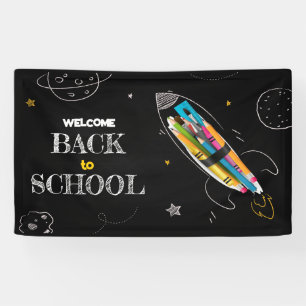 Lona Bienvenidos de nuevo a la escuela, feliz primer dí
