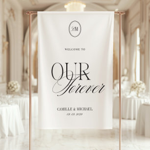 Lona Bienvenidos Nuestra Historia de Amor Bodas Vinilo 