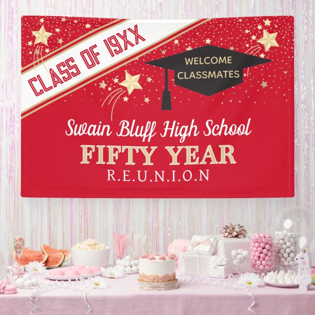 Lona Big Banner! 50th class reunion banner (Fiesta)