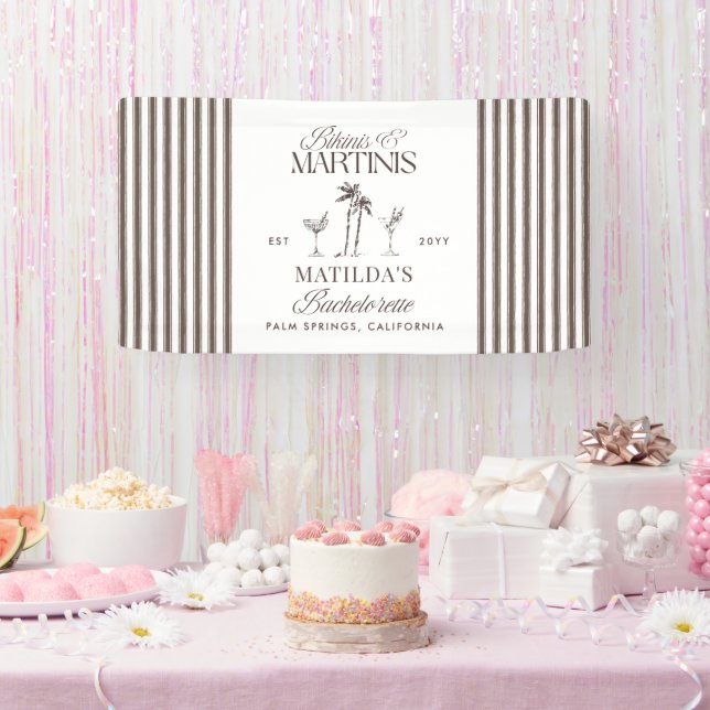 Lona Bikinis y martinis Elegante soltera vintage (Fiesta)