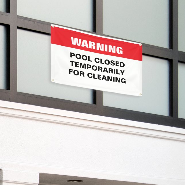 Lona Billete Cerrado Para Aviso De Limpieza (Edificio exterior)