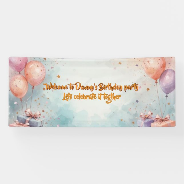 Lona Birthday party banner (Horizontal)