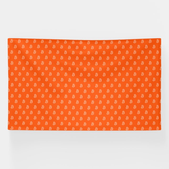 Lona Bitcoin Naranja Brillante (Horizontal)